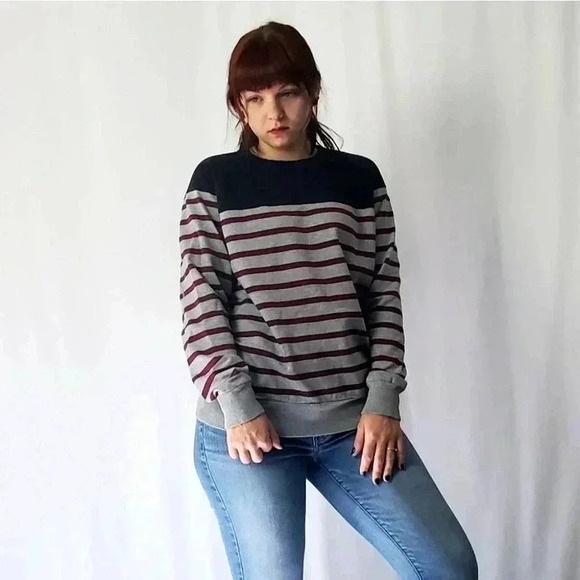 Bossini Striped Colorblock Sweatshirt - M - Picture 6 of 6